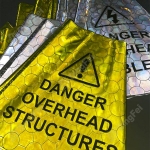 Traffic Cone Collars - Yellow Danger Overhead Cables Traffic Cone Sleeve